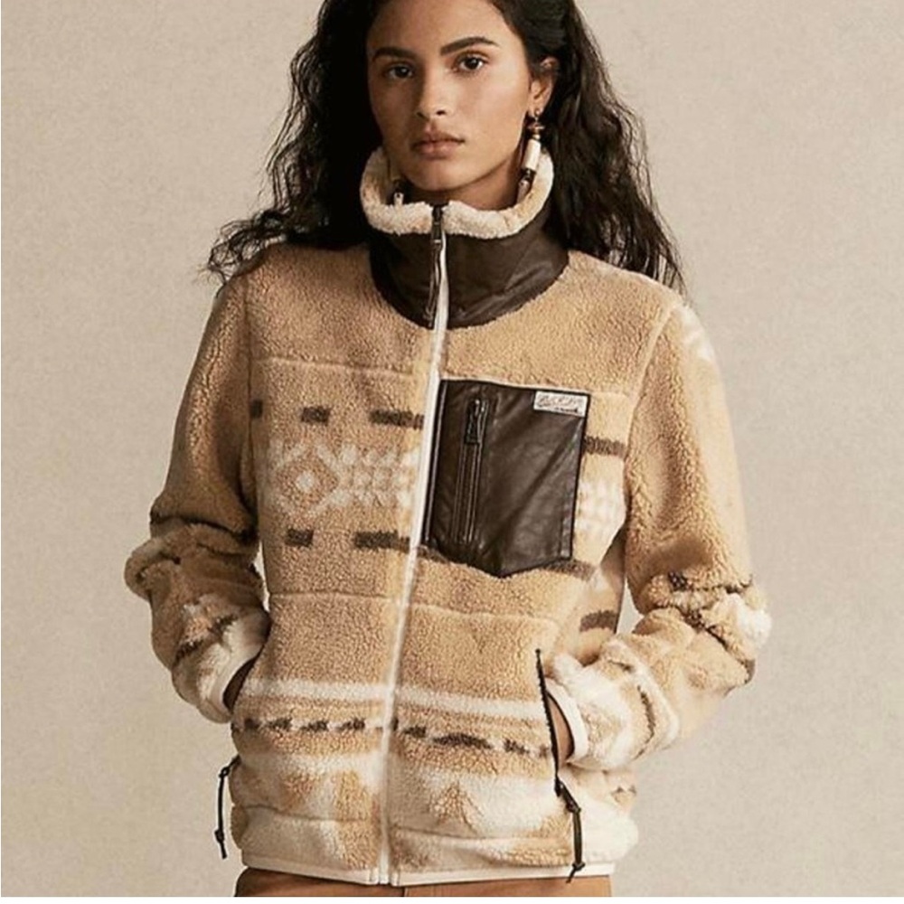 Polo Ralph Lauren Southwestern Fleece Jacket Small Navajo